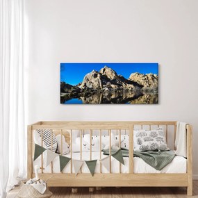Obraz zrkadlenie skál (120x50 cm)