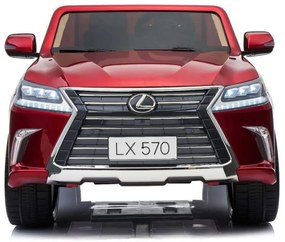 RAMIZ ELEKTRICKÉ AUTÍČKO  LEXUS LX570 - LAKOVANÉ - ČERVENÉ - 4 x 45W - 2 x12V 7Ah - 2023