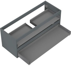 Mexen Box-A, závesná skrinka 120 cm, 2 zásuvky, grafitová matná, 91AX0-1200-470-2-66