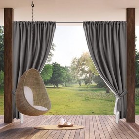 Nepremokavý sivý záves na terasu GARDEN 155x200 cm