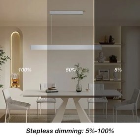 Brilagi - LED Stmiev. luster na lanku SLIMLINE LED/40W/230V 3000-6000K strieborná +DO