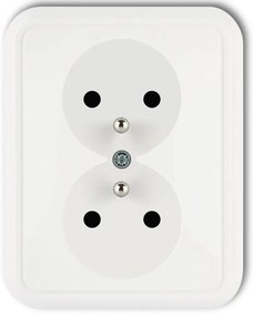 L GPT-2Z Zásuvka Liza dvojitá z/u biela
