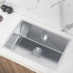 Erga HD, 1-komorový oceľový drez 540x440x210 mm, oceľová, ERG-MLS-HD5444