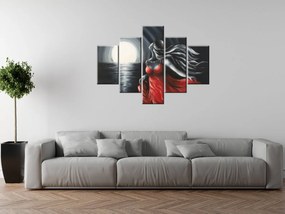 Gario Ručne maľovaný obraz Útek do minulosti - 5 dielny Rozmery: 150 x 70 cm