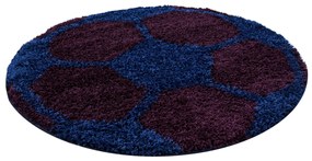 Ayyildiz Dětský Dětský kusový koberec FUN 6001, kulatý, Modrá Rozmer koberca: 100 cm KRUH