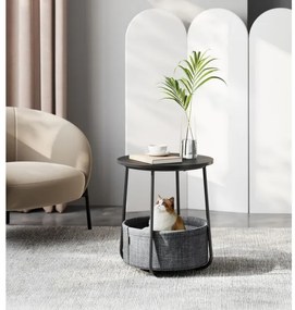 Odkladací stolík NOIRA čierna/šedá