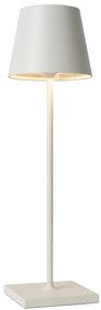 Lucide 27888/04/31 JUSTIN - Stolná lampa do exteriéru - priemer 11 cm - LED Stmievatelná - 1x2,2W 3000K - IP54 - 3 krokové stmievanie - Biela