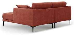 Rohová pohovka v tehlovej farbe (pravý roh/s leňoškou) Bemy – Micadoni