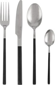 Čierny/v striebornej farbe antikoro príbor 24 ks Skandi – Orion