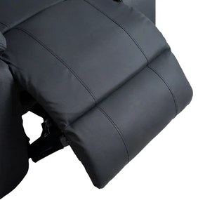 Masážne kreslo AMADEO čierne, ekokoža
