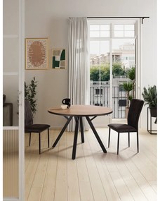 Čierne jedálenské stoličky v súprave 4 ks Holly – Marckeric