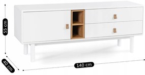 TV skrinka Apogeo (biela) . Vlastná spoľahlivá doprava až k Vám domov. 1119296