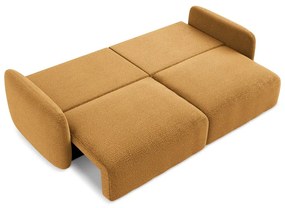 Oranžová rozkladacia/s úložným priestorom pohovka 238 cm Kalena – Makamii