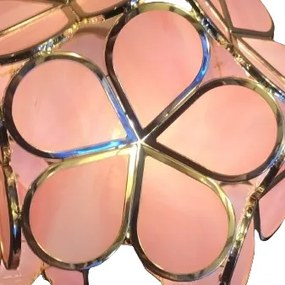 Tiffany nočná lampa KVIETKY PINK