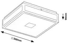 Rabalux 75031 kúpeľňové stropné LED svietidlo Zoya, čierna