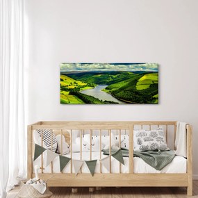 Obraz - Zelená krajina (120x50 cm)
