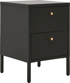 Čierny kovový nočný stolík Dalby – House Nordic