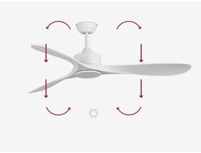 FARO 33750DC - Stropný ventilátor LUZON L biela + diaľkové ovládanie