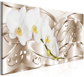 Artgeist Obraz - Flowering (1 Part) Narrow Beige Veľkosť: 150x50, Verzia: Na talianskom plátne