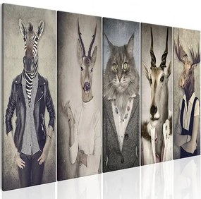 Obraz - Animal Masks I Veľkosť: 200x80, Verzia: Na talianskom plátne