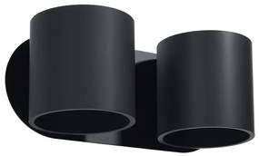 Sollux SL.0660 - Nástenné bodové svietidlo ORBIS 2xG9/40W/230V čierna