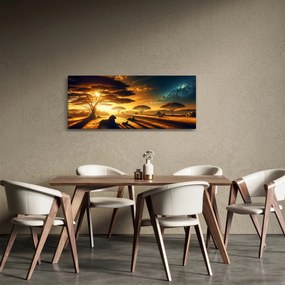 Obraz - Oddychujúce levy (120x50 cm)