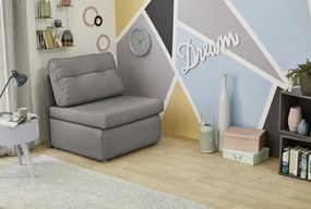 Rozkladacie kreslo Tunis, šedá tkanina