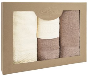 BAVLNENÉ UTERÁKY SOLANO SADA 2 KS 50X90 CM, 2 KS 70X140 CM VIACFAREBNÁ