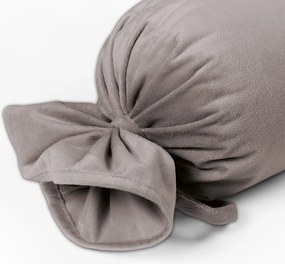 Biante Zamatový vankúš valec bonbon Velvet Prémium SVP-015 Latte 15x80 cm