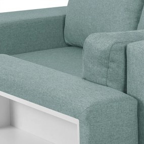 Rozkládací rohová sedací souprava MODO3 + 2 Taburety Mentolová