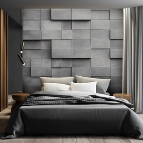 Gario Fototapeta Betónové stenové kocky Materiál: Vliesová, Rozmery: 350 x 245 cm