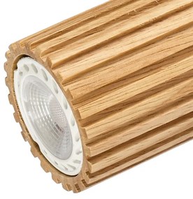 Brilagi - Bodové svietidlo MODERN WOOD 3xGU10/8W/230V kaučukovník/biela