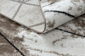 Moderný koberec COZY Polygons, geometrický, hnedý