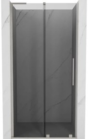 Mexen Velar L, posuvné sprchové dvere do otvoru 90 cm, 8mm šedé sklo, brúsená oceľ, 871-090-003-41-97