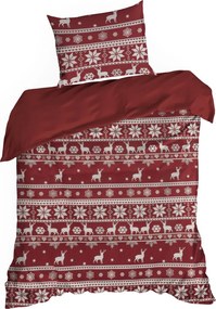 VIANOČNÉ RENFORCÉ OBLIEČKY OSLO 140X200 CM, 1 KS 70X80 CM VZOROVANÉ