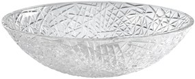 Sapho Sapho, PURUS gravírované sklenené umývadlo na dosku 50x36 cm, číre sklo, TY305CL