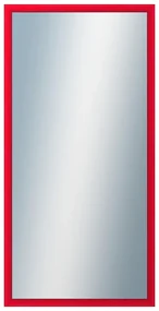 DANTIK - Zrkadlo v rámu, rozmer s rámom 50x100 cm z lišty BOX červená morená (1750)