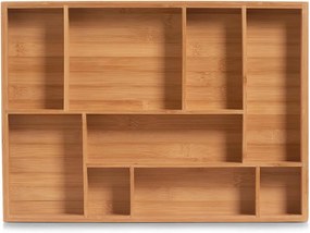 Organizér do zásuvky s priehradkami - 9 priehradiek, bambus ZELL 32 x 44 cm
