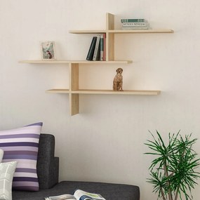 Poschodová polica v dekore duba v prírodnej farbe 123 cm Leo – Kalune Design