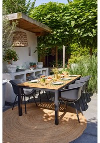 Tmavosivé plastové záhradné stoličky v súprave 2 ks Jill Rondo – Hartman