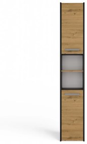Kúpeľňová skrinka S30 170 cm antracit/dub artisan