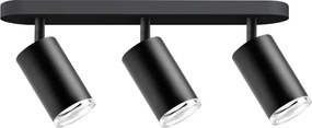 LED RGBW Stmievateľné kúpeľňové bodové svietidlo TURYN 3xGU10/6W/230V IP44 čierne