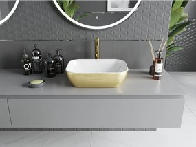 Mexen RITA umývadlo, 45x32 cm, zlatá-biela, 21084553