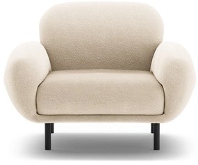 Béžové kreslo z textílie buklé Poppy – Micadoni