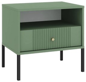 Nočný stolík LUE zelená/čierna