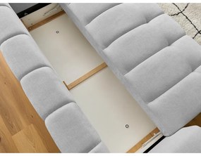 Svetlosivá rozkladacia/s úložným priestorom pohovka 251 cm Fuji – Bobochic Paris