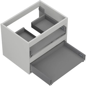 Mexen Box-A, závesná skrinka 60 cm, 2 zásuvky, matná sivá, 91AX0-0600-470-2-62