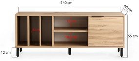 TV stolík/skrinka Bondy (Dub). Akcia -15%. Vlastná spoľahlivá doprava až k Vám domov. 1072654