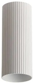 Minimalistické bodové svietidlo Lucas Ribbed Tube 20 biela