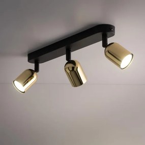 LED bodové svietidlo TOP 3xGU10/10W/230V čierna/zlatá